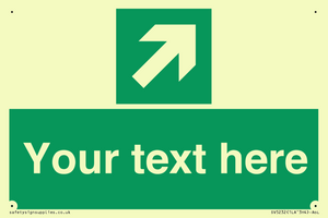 Custom Arrow Top Right Sign